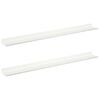 vidaXL P&oacute;łka wisząca 2 szt. Biały 80 x 9 x 2,5 cm Stal