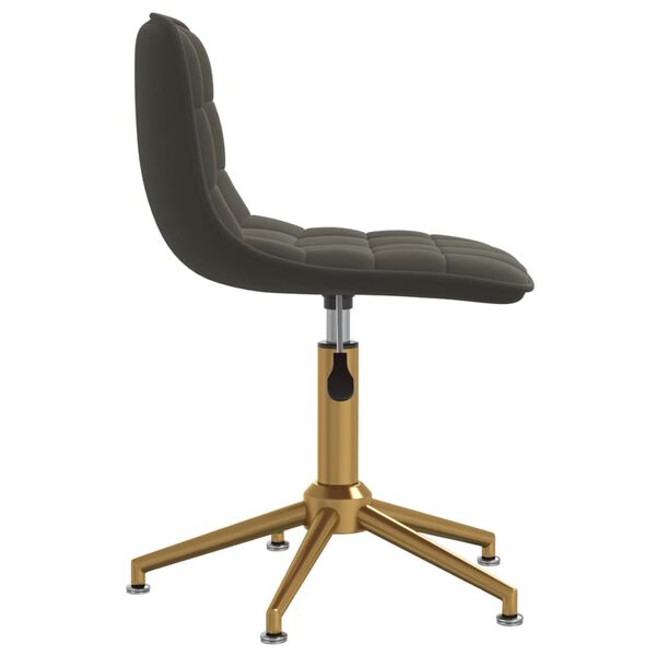 vidaXL Obrotowe krzesła stołowe, 4 szt., ciemnoszare, obite aksamitem