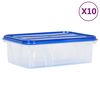 vidaXL Pojemniki do żywności z pokrywkami, 10 element&oacute;w, PP