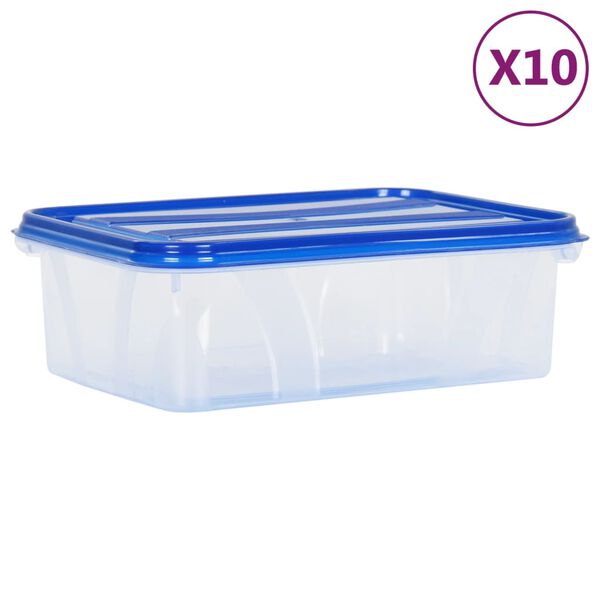 vidaXL Pojemniki do żywności z pokrywkami, 10 element&oacute;w, PP