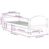 vidaXL Rama ł&oacute;żka z 2 szufladami, miodowy brąz, drewniana, 90 x 200 cm
