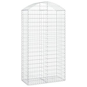 vidaXL Łukowaty kosz gabionowy 100x50x180/200 cm, galwanizowane żelazo
