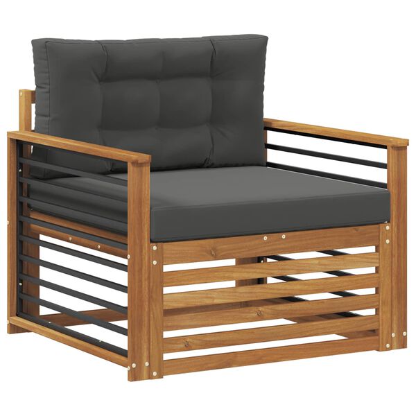 vidaXL Zestaw sof na zewnątrz Lite drewno akacjowe i poliester