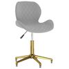 vidaXL Obrotowe krzesła stołowe, 2 szt., jasnoszare, aksamitne