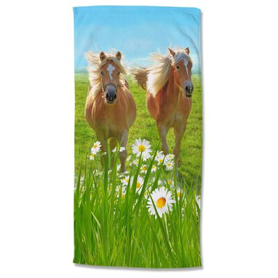 Good Morning Ręcznik plażowy HORSES, 75x150 cm, kolorowy