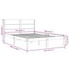 vidaXL Rama ł&oacute;żka bez materaca, biała, 140x200 cm, lite drewno sosnowe