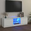 vidaXL Szafka pod TV z oświetleniem LED, biała, 120x30x36 cm