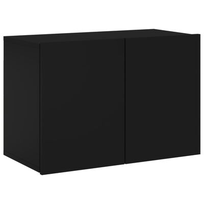 vidaXL 5-częściowy zestaw mebli TV, czarny, materiał drewnopochodny