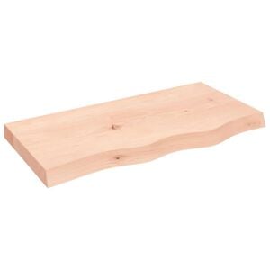 vidaXL Blat do łazienki, 80x40x(2-6) cm, surowe, lite drewno