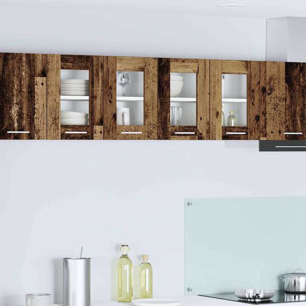 vidaXL Szafka wisząca z przechowywaniem Stare drewno 60 x 31 x 40 cm