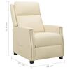 vidaXL Fotel rozkładany, kremowy, sztuczna sk&oacute;ra