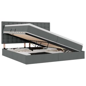 vidaXL Ł&oacute;żko z miejscem na przechowywanie i materacem 200 x 200 cm