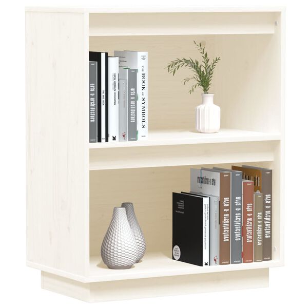 vidaXL Szafka, biała, 60x34x75 cm, lite drewno sosnowe