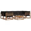 vidaXL Zestaw sof na zewnątrz z poduszką 7 pcs Naturalny i czarny