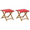vidaXL Fotel ogrodowy 2 pcs Lite Drewno Eukaliptusowe czerwony