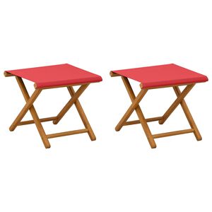 vidaXL Fotel ogrodowy 2 pcs Lite Drewno Eukaliptusowe czerwony