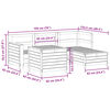 vidaXL 5-cz. zestaw mebli do ogrodu, lite drewno sosnowe