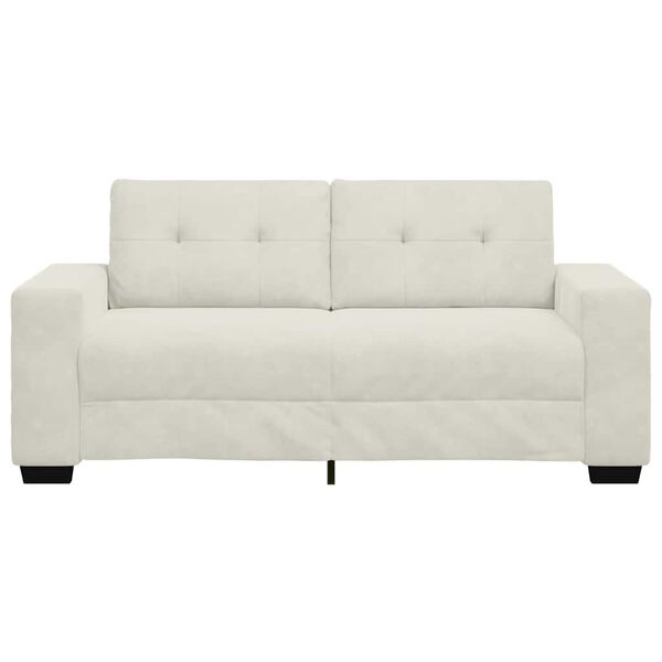 vidaXL Sofa dwuosobowa, kremowa, 180x77x82 cm, aksamit