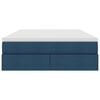 vidaXL Ł&oacute;żko z miejscem na przechowywanie i materacem Niebieski