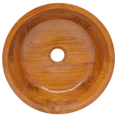 vidaXL Umywalka z drewna tekowego, Φ40x10 cm
