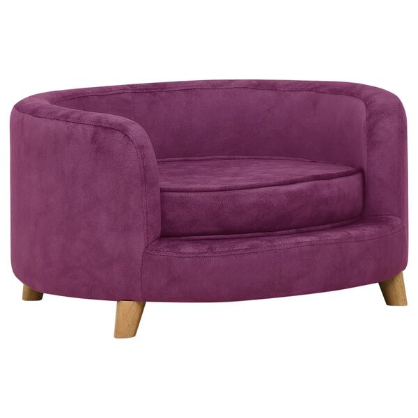 vidaXL Sofa dla psa, burgundowa, 69x69x36 cm, pluszowa