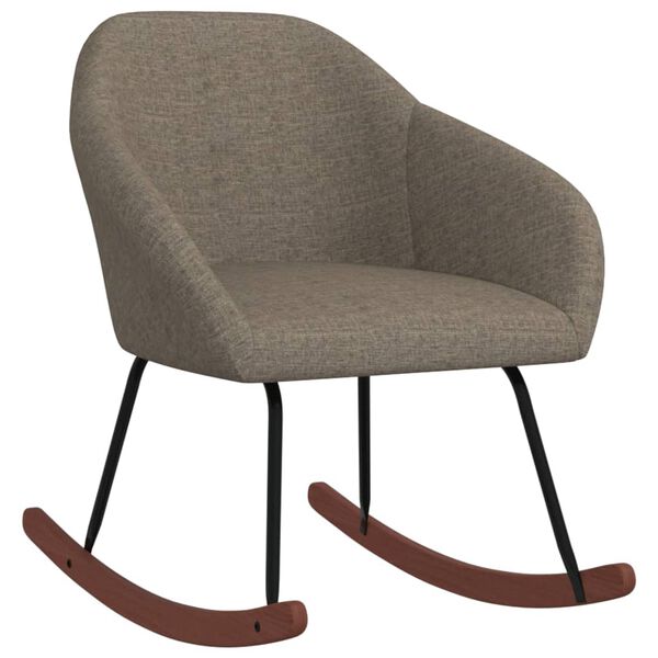 vidaXL Fotel bujany, kolor taupe, tapicerowany tkaniną