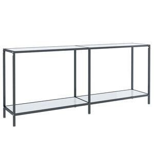vidaXL Stolik konsolowy, biały, 180x35x75,5 cm, szkło hartowane