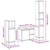 vidaXL Zestaw mebli łazienkowych 3 pcs Czarny Dąb 30 x 30 x 190 cm