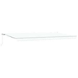 vidaXL Markiza wysuwana Biały 600 &times; 300 cm Poliester i aluminium