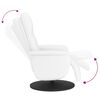 vidaXL Rozkładany fotel z podnóżkiem, biały, sztuczna skóra