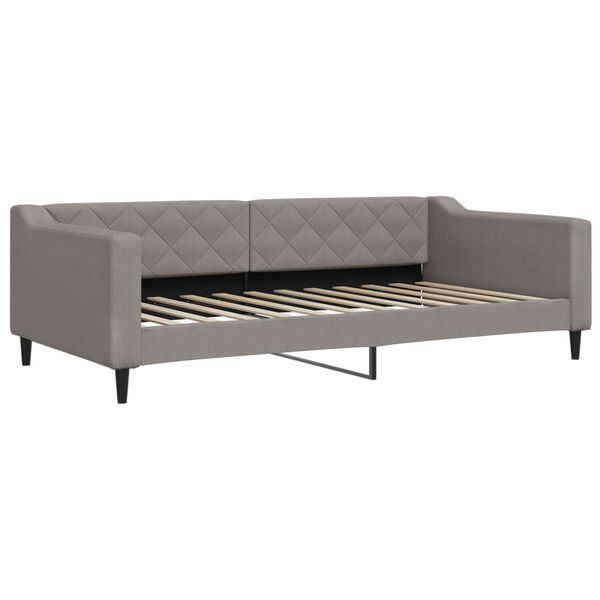 vidaXL Sofa rozsuwana z materacami, kolor taupe, 100x200 cm, tkanina