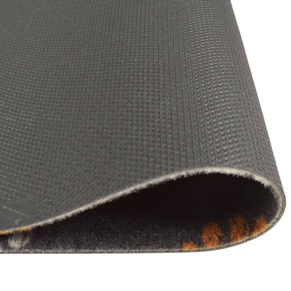 vidaXL Dywanik kuchenny, wzór w odciski łapek, 60x300 cm, aksamitny