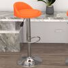 vidaXL Stołek barowy, pomarańczowy, obity sztuczną sk&oacute;rą