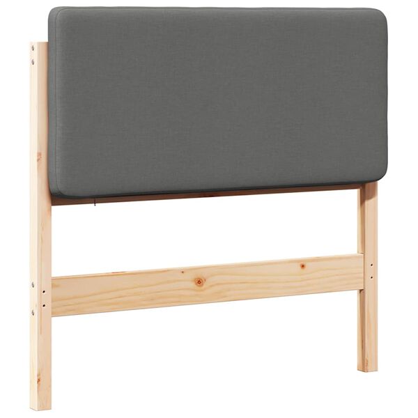 vidaXL Tapicerowane wezgłowie Z zagł&oacute;wkiem Brązowy i jasnoszary 90 cm