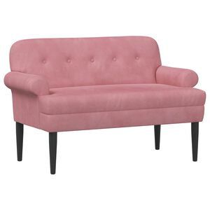 vidaXL Sofa dwuosobowa z guzikowym pikowaniem r&oacute;żowy 120 x 66 x 78 cm