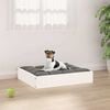 vidaXL Legowisko dla psa, białe, 51,5x44x9 cm, lite drewno sosnowe