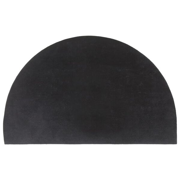 vidaXL Wycieraczka, ciemnoszara, p&oacute;łokrągła, 50x80 cm, wł&oacute;kno kokosowe