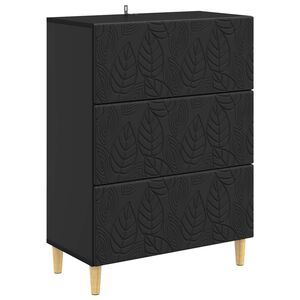 vidaXL Szafka z Szufladami Czarny 66 x 34,5 x 90 cm