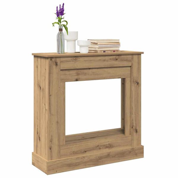 vidaXL Obudowa kominka, dąb artisan, 90x30x90 cm