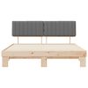 vidaXL Ramka ł&oacute;żka z tapicerowanym wezgłowiem Jasnoszary 180 x 200 cm