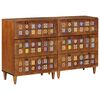 vidaXL Bufet 2 pcs orzech włoski 60 x 33 x 75 cm Drewno z mango