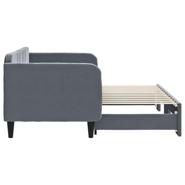 vidaXL Sofa rozsuwana, ciemnozielona, 80x200 cm, aksamit