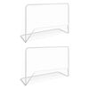 vidaXL Bramki piłkarskie z siatkami, 2 szt. 182x61x122 cm, stal, białe
