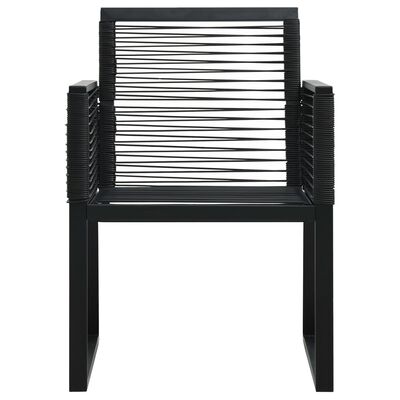 vidaXL Krzesła ogrodowe, 2 szt., czarne, rattan PVC