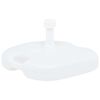 vidaXL Podstawa pod parasol, wypełniana wodą/piaskiem, 16 L, biała