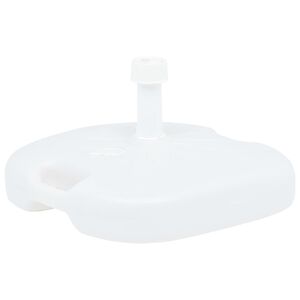 vidaXL Podstawa pod parasol, wypełniana wodą/piaskiem, 16 L, biała
