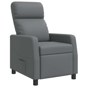 vidaXL Fotel recliner Szary Ekosk&oacute;ra