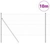 vidaXL Słupek ogrodzeniowy. Srebrny 10 x 1,2 m (siatka 50 mm) Stal