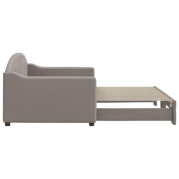 vidaXL Sofa rozsuwana, kolor taupe, 90x200 cm, tkanina