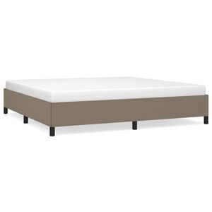 vidaXL Rama ł&oacute;żka bez materaca, taupe, 200x200 cm, obita tkaniną